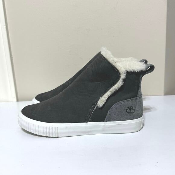 Timberland Women’s Skyla Bay Leather Suede Dark Gray Pull On Boot Size 6.5 - Picture 4 of 12